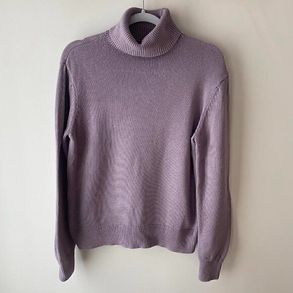 TNA Cotton Purple York Turtleneck Sweater - Size XS - Picture 5 of 5